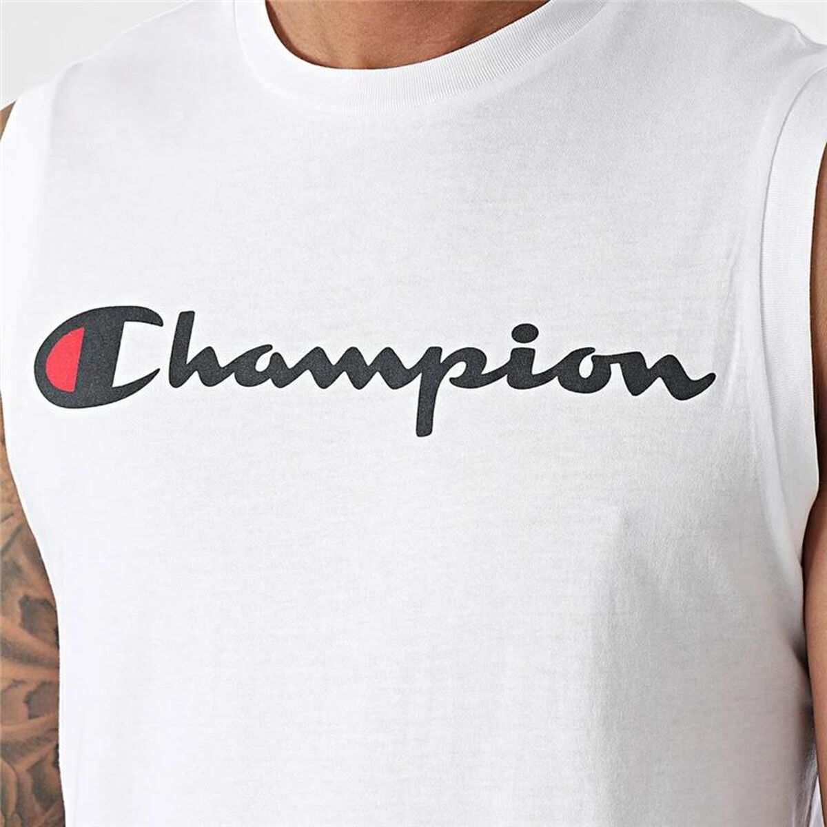 Мъжки Топ Тениски Champion Crewneck Бял